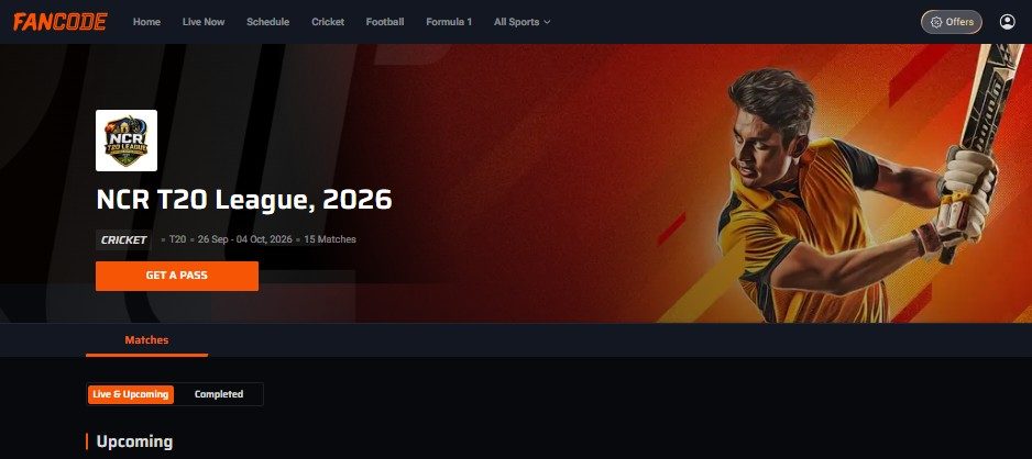 NCR T20 League 2026 on FanCode NCR T20 League 2026 on FanCode