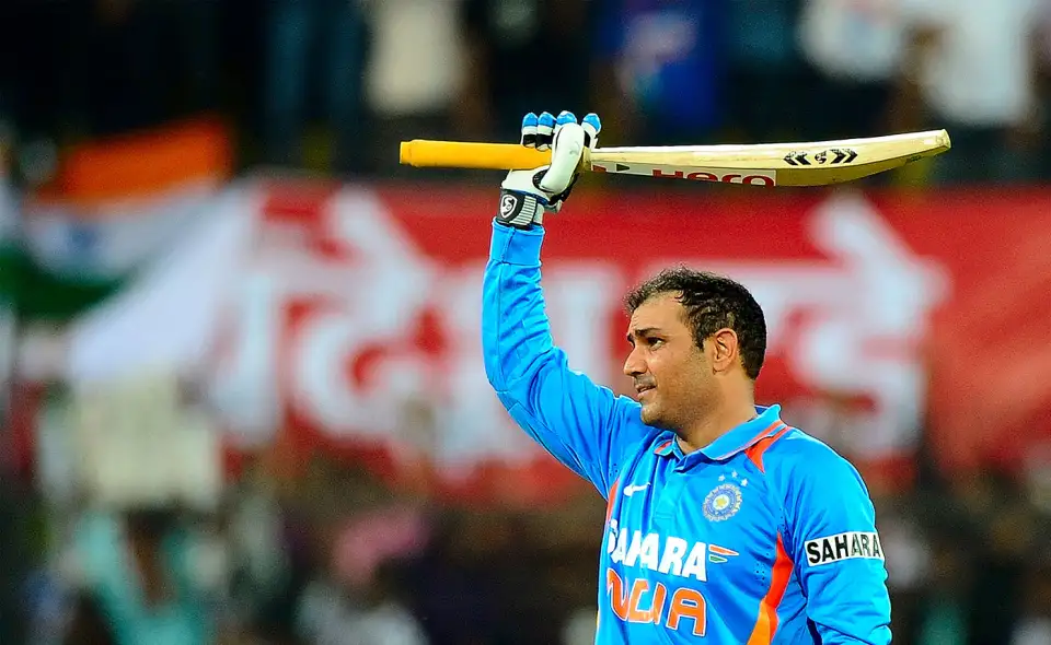 Virender Sehwag 200 against WI