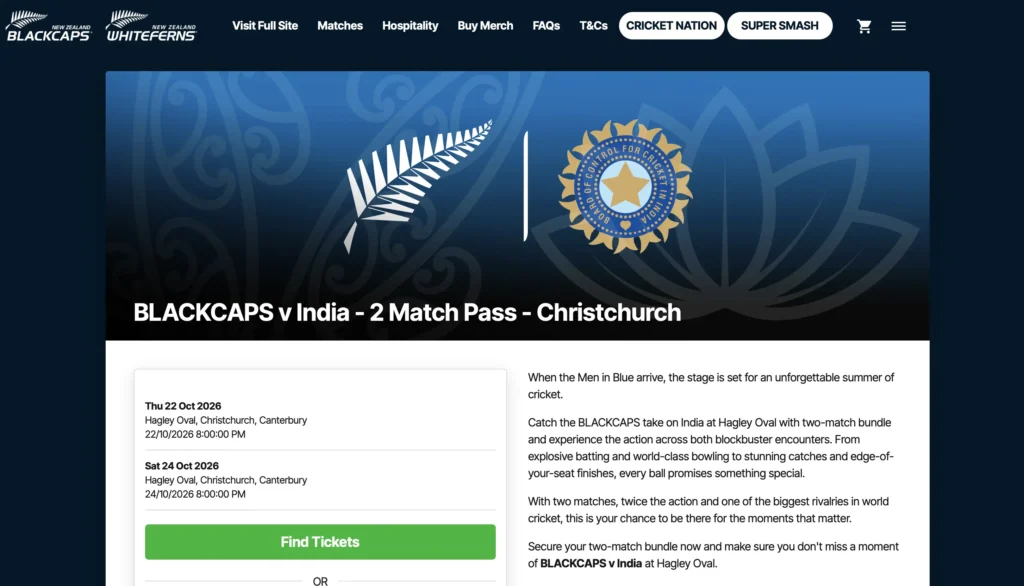 Select The Match You Want To Buy The Ticket For